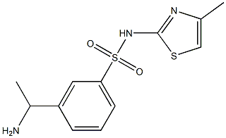 3-(1-aminoethyl)-N-(4-methyl-1,3-thiazol-2-yl)benzene-1-sulfonamide Struktur