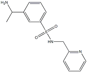 3-(1-aminoethyl)-N-(pyridin-2-ylmethyl)benzene-1-sulfonamide Struktur