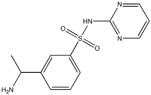 3-(1-aminoethyl)-N-(pyrimidin-2-yl)benzene-1-sulfonamide Struktur