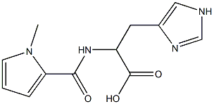 3-(1H-imidazol-4-yl)-2-[(1-methyl-1H-pyrrol-2-yl)formamido]propanoic acid Struktur