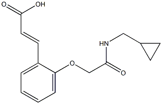 3-(2-{[(cyclopropylmethyl)carbamoyl]methoxy}phenyl)prop-2-enoic acid Struktur