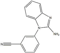 3-(2-amino-1H-1,3-benzodiazol-1-yl)benzonitrile Struktur