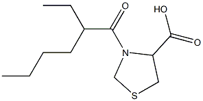 3-(2-ethylhexanoyl)-1,3-thiazolidine-4-carboxylic acid Struktur