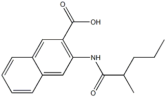 3-(2-methylpentanamido)naphthalene-2-carboxylic acid Struktur