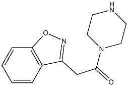 3-(2-oxo-2-piperazin-1-ylethyl)-1,2-benzisoxazole Struktur