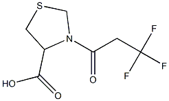 3-(3,3,3-trifluoropropanoyl)-1,3-thiazolidine-4-carboxylic acid Struktur