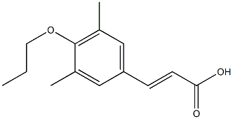 3-(3,5-dimethyl-4-propoxyphenyl)prop-2-enoic acid Struktur