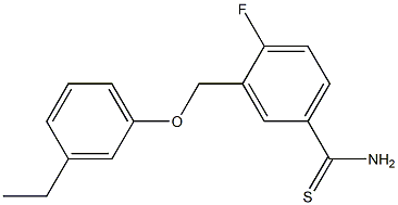 3-(3-ethylphenoxymethyl)-4-fluorobenzene-1-carbothioamide Struktur