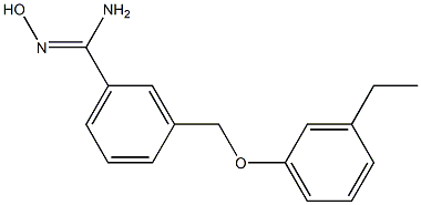 3-(3-ethylphenoxymethyl)-N'-hydroxybenzene-1-carboximidamide Struktur