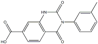 3-(3-methylphenyl)-2,4-dioxo-1,2,3,4-tetrahydroquinazoline-7-carboxylic acid Struktur