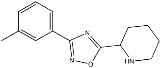 3-(3-methylphenyl)-5-(piperidin-2-yl)-1,2,4-oxadiazole Struktur