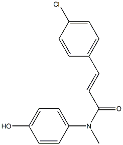 3-(4-chlorophenyl)-N-(4-hydroxyphenyl)-N-methylprop-2-enamide Struktur