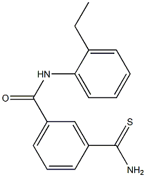 3-(aminocarbonothioyl)-N-(2-ethylphenyl)benzamide Struktur