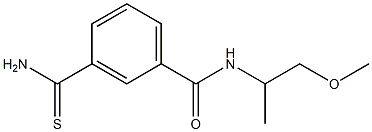 3-(aminocarbonothioyl)-N-(2-methoxy-1-methylethyl)benzamide Struktur