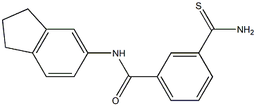 3-(aminocarbonothioyl)-N-2,3-dihydro-1H-inden-5-ylbenzamide Struktur