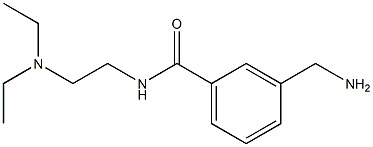 3-(aminomethyl)-N-[2-(diethylamino)ethyl]benzamide Struktur