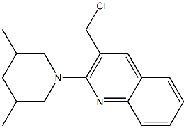 3-(chloromethyl)-2-(3,5-dimethylpiperidin-1-yl)quinoline Struktur