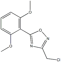 3-(chloromethyl)-5-(2,6-dimethoxyphenyl)-1,2,4-oxadiazole Struktur