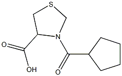 3-(cyclopentylcarbonyl)-1,3-thiazolidine-4-carboxylic acid Struktur