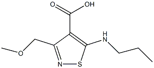 3-(methoxymethyl)-5-(propylamino)isothiazole-4-carboxylic acid Struktur