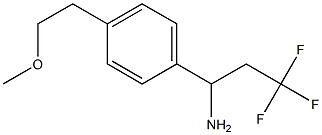 3,3,3-trifluoro-1-[4-(2-methoxyethyl)phenyl]propan-1-amine Struktur