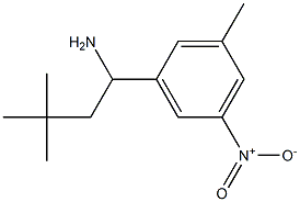 3,3-dimethyl-1-(3-methyl-5-nitrophenyl)butan-1-amine Struktur