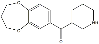 3,4-dihydro-2H-1,5-benzodioxepin-7-yl(piperidin-3-yl)methanone Struktur