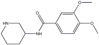 3,4-dimethoxy-N-(piperidin-3-yl)benzamide Struktur