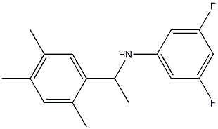 3,5-difluoro-N-[1-(2,4,5-trimethylphenyl)ethyl]aniline Struktur