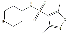 3,5-dimethyl-N-(piperidin-4-yl)-1,2-oxazole-4-sulfonamide Struktur