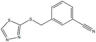 3-[(1,3,4-thiadiazol-2-ylsulfanyl)methyl]benzonitrile Struktur