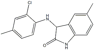 3-[(2-chloro-4-methylphenyl)amino]-5-methyl-2,3-dihydro-1H-indol-2-one Struktur