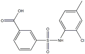 3-[(2-chloro-4-methylphenyl)sulfamoyl]benzoic acid Struktur