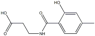 3-[(2-hydroxy-4-methylbenzoyl)amino]propanoic acid Struktur