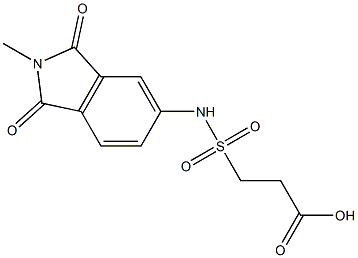 3-[(2-methyl-1,3-dioxo-2,3-dihydro-1H-isoindol-5-yl)sulfamoyl]propanoic acid Struktur