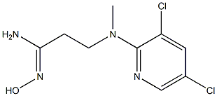 3-[(3,5-dichloropyridin-2-yl)(methyl)amino]-N'-hydroxypropanimidamide Struktur