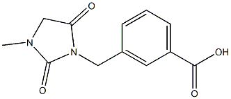 3-[(3-methyl-2,5-dioxoimidazolidin-1-yl)methyl]benzoic acid Struktur