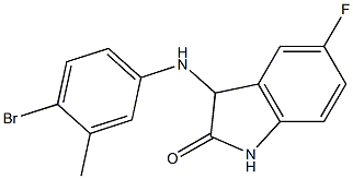 3-[(4-bromo-3-methylphenyl)amino]-5-fluoro-2,3-dihydro-1H-indol-2-one Struktur