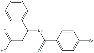 3-[(4-bromobenzoyl)amino]-3-phenylpropanoic acid Struktur