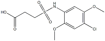 3-[(4-chloro-2,5-dimethoxyphenyl)sulfamoyl]propanoic acid Struktur