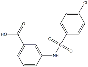 3-[(4-chlorobenzene)sulfonamido]benzoic acid Struktur