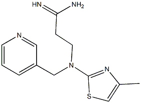 3-[(4-methyl-1,3-thiazol-2-yl)(pyridin-3-ylmethyl)amino]propanimidamide Struktur