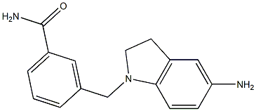 3-[(5-amino-2,3-dihydro-1H-indol-1-yl)methyl]benzamide Struktur