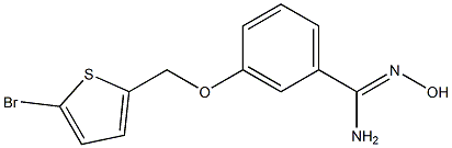 3-[(5-bromothien-2-yl)methoxy]-N'-hydroxybenzenecarboximidamide Struktur