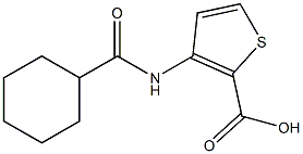 3-[(cyclohexylcarbonyl)amino]thiophene-2-carboxylic acid Struktur