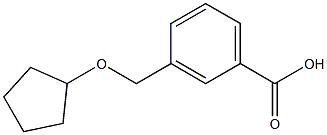 3-[(cyclopentyloxy)methyl]benzoic acid Struktur