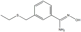 3-[(ethylsulfanyl)methyl]-N'-hydroxybenzene-1-carboximidamide Struktur