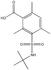 3-[(tert-butylamino)sulfonyl]-2,4,6-trimethylbenzoic acid Struktur