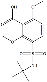 3-[(tert-butylamino)sulfonyl]-2,6-dimethoxybenzoic acid Struktur