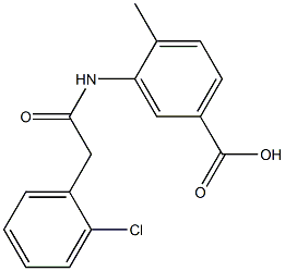 3-[2-(2-chlorophenyl)acetamido]-4-methylbenzoic acid Struktur